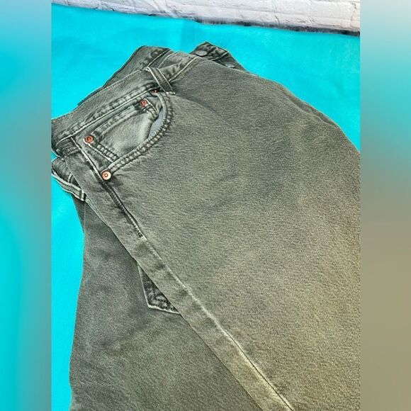 2 Pairs Jeans Levi’s 501 36x30 Men’s Sage Green Button Fly Jeans Lot - Picture 8 of 8